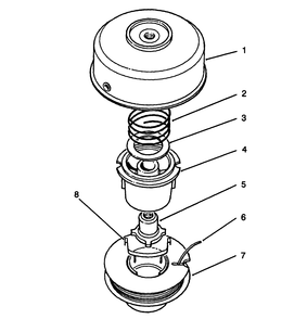 Head Assembly Diagram and Parts List for 83-4600  Lawn Boy Trimmer